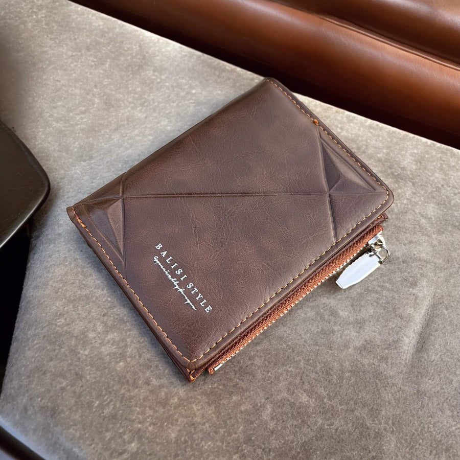 Balisi short Zip Wallet, PU Leather Short pocket Wallet Balisi short Zip Wallet, PU Leather Short pocket Wallet